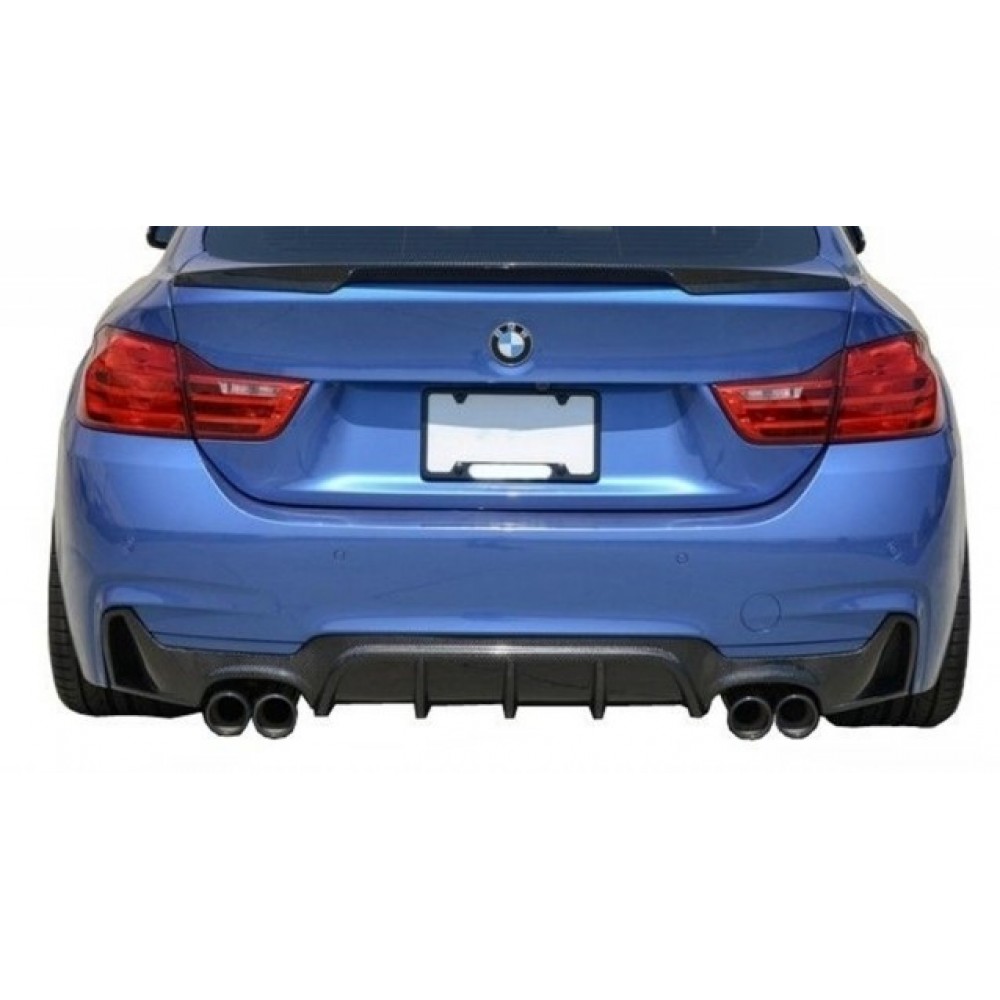 BMW 4 Serisi F32 - F33  -F36 (2012- 2018) M-Performance Sağ Sol Çift Çıkışlı Difuzör (Plastik)