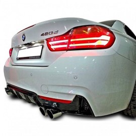 BMW 4 Serisi F32 - F33  -F36 (2012- 2018) M-Performance Sağ Sol Çift Çıkışlı Difuzör (Plastik)