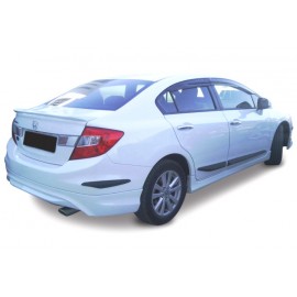 Honda Civic FB7 Serisi (2012 - 2015) Modulo Black Edition Arka Tampon Eki (Plastik)