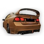 Honda Civic FD6 Serisi (2006 - 2012) Mugen RR Sağ Sol Tekçıkış Arka Tampon Eki (Plastik)