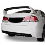 Honda Civic FD6 (2006-2011) Mugen Arka Tampon Eki - Difüzör (Plastik)