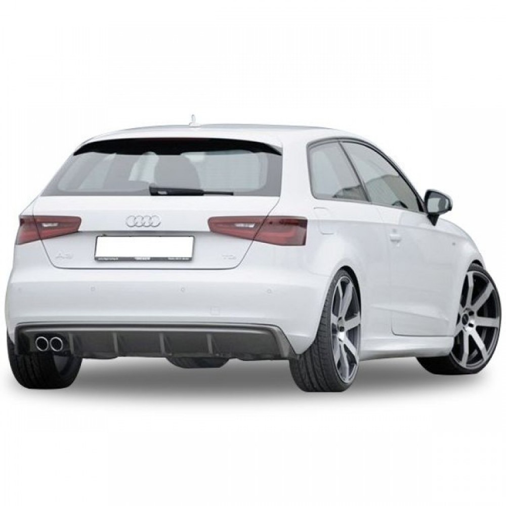 Audi A3 8V Serisi (2012-2016) Hatchback Custom Model Arka Tampon Difüzör (Plastik)