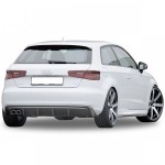 Audi A3 8V Serisi (2012-2016) Hatchback Custom Model Arka Tampon Difüzör (Plastik)