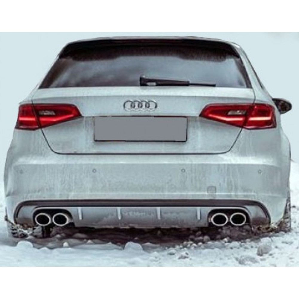 Audi A3 8V Serisi (2012-2016) Hatchback S3 Model Arka Tampon Difüzör (Plastik)