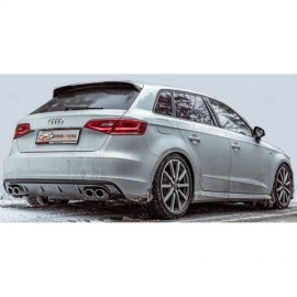 Audi A3 8V Serisi (2012-2016) Hatchback S3 Model Arka Tampon Difüzör (Plastik)