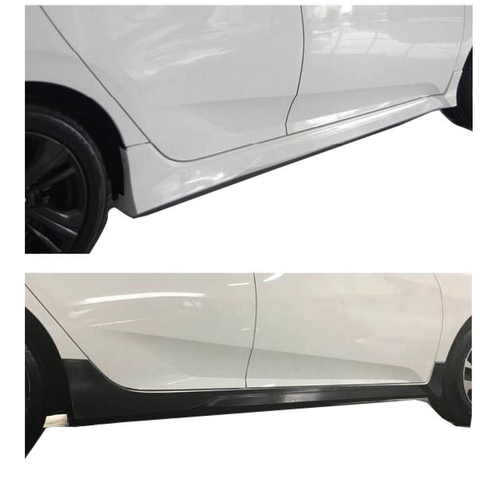 Honda Civic Serisi FC5 Sedan (2015-2020) Modulo Model Yan Marşpiyel Seti (Plastik)