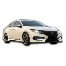 Honda Civic Serisi FC5 Sedan (2015-2020) Mugen Model Yan Marşpiyel Seti (Plastik)